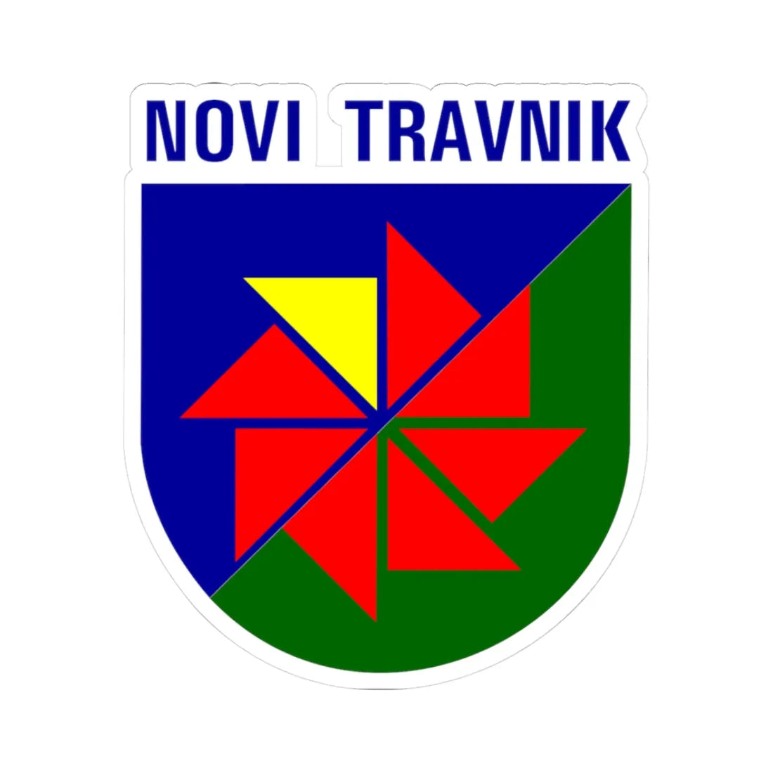 Novi Travnik Coat of Arms (Bosnia and Herzegovina) (Coat of Arms) STICKER Vinyl Kiss-Cut Decal 3 Inch White - The Sticker Space
