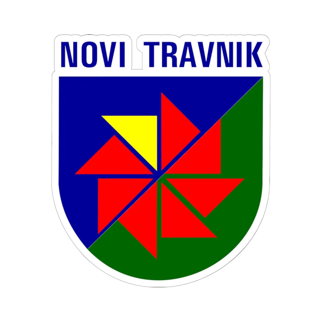 Novi Travnik Coat of Arms (Bosnia and Herzegovina) (Coat of Arms) STICKER Vinyl Kiss-Cut Decal 6 Inch White - The Sticker Space