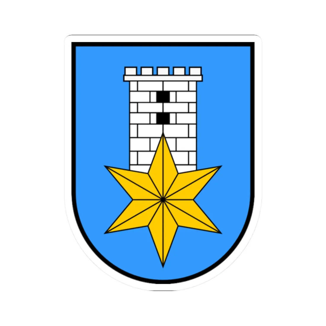 Novi Vinodolski (Croatia) (Coat of Arms) STICKER Vinyl Kiss-Cut Decal 2 Inch White - The Sticker Space