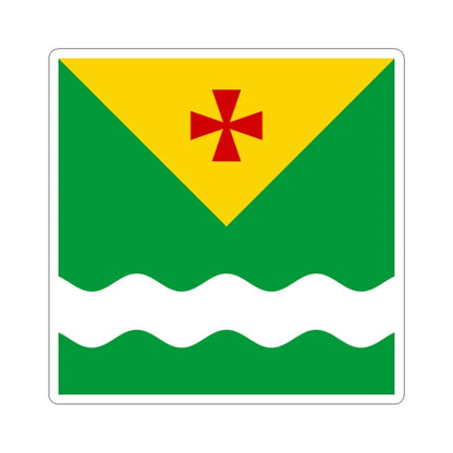 Novomyrhorod flag (Ukraine) STICKER Vinyl Kiss-Cut Decal 2 Inch White - The Sticker Space