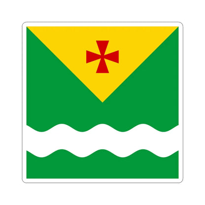 Novomyrhorod flag (Ukraine) STICKER Vinyl Kiss-Cut Decal 4 Inch White - The Sticker Space