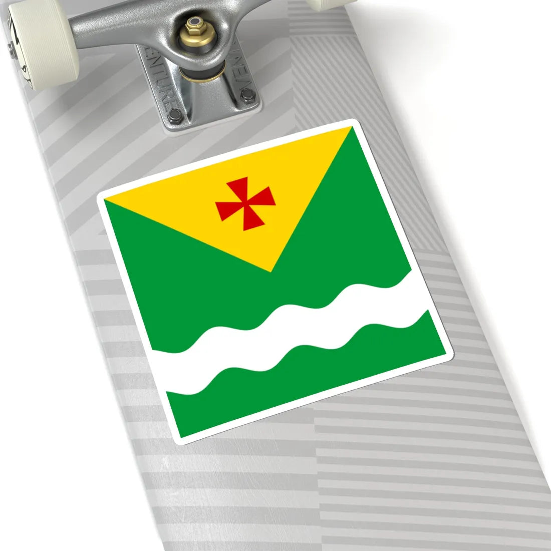 Novomyrhorod flag (Ukraine) STICKER Vinyl Kiss-Cut Decal - The Sticker Space