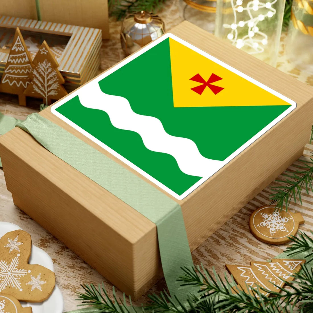 Novomyrhorod flag (Ukraine) STICKER Vinyl Kiss-Cut Decal - The Sticker Space