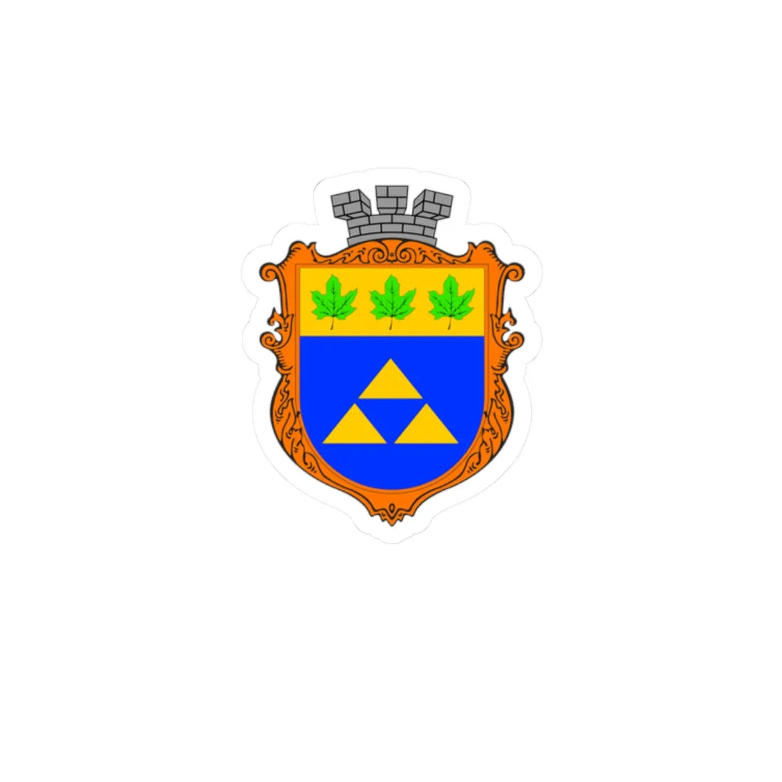 Novoyavorivsk coat of arms (Ukraine) (Coat of Arms) STICKER Vinyl Kiss-Cut Decal 2 Inch White - The Sticker Space