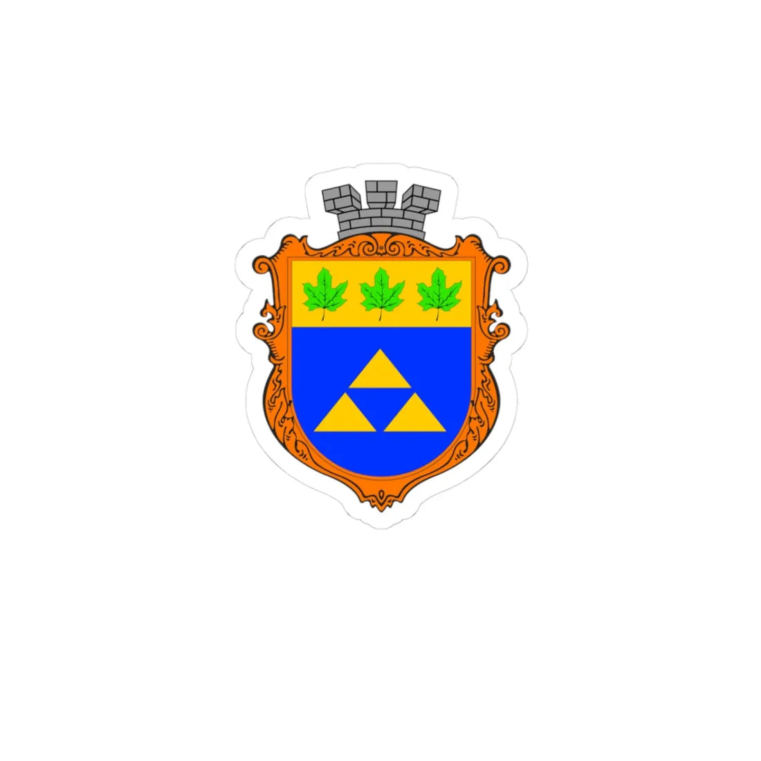 Novoyavorivsk coat of arms (Ukraine) (Coat of Arms) STICKER Vinyl Kiss-Cut Decal 3 Inch White - The Sticker Space