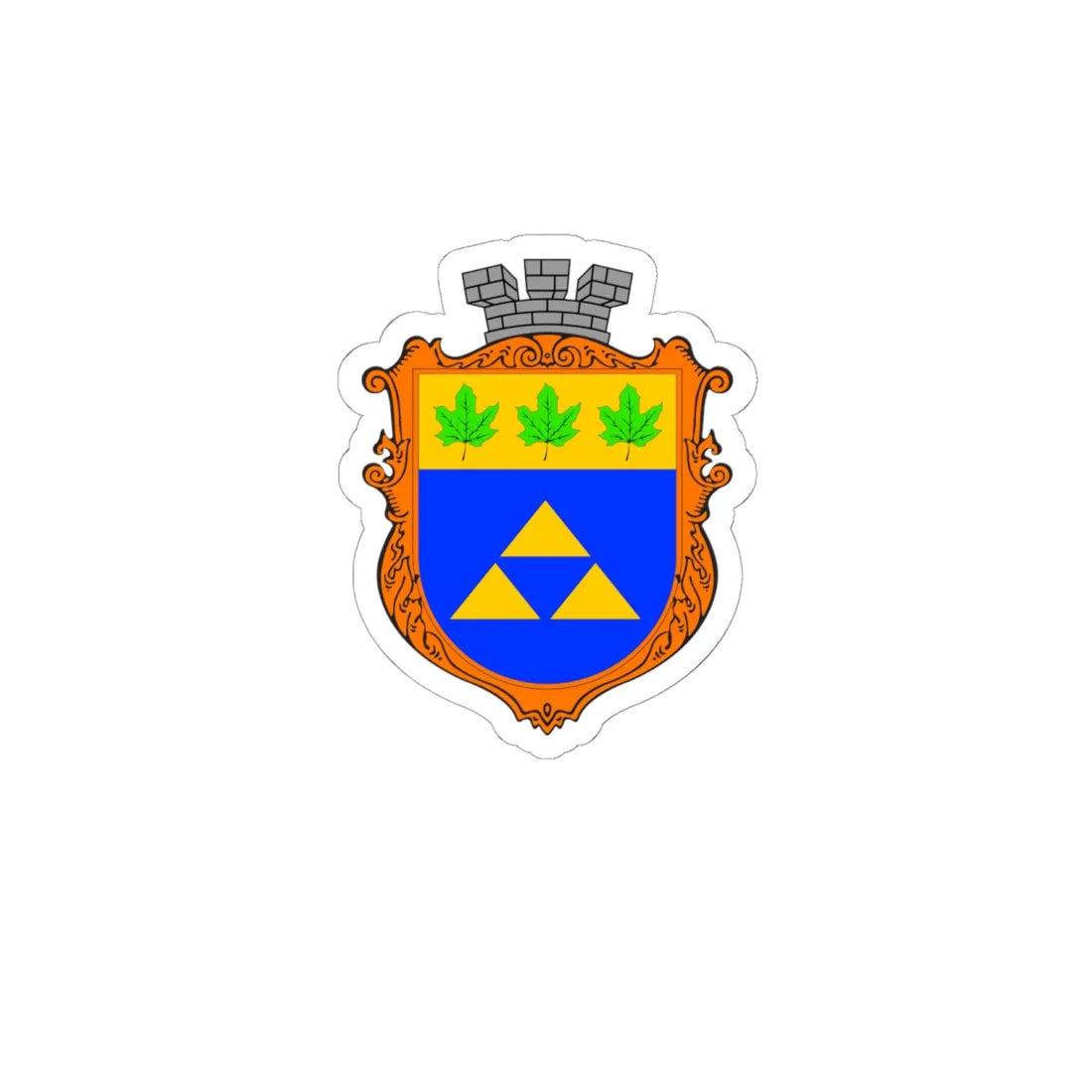 Novoyavorivsk coat of arms (Ukraine) (Coat of Arms) STICKER Vinyl Kiss-Cut Decal 6 Inch White - The Sticker Space