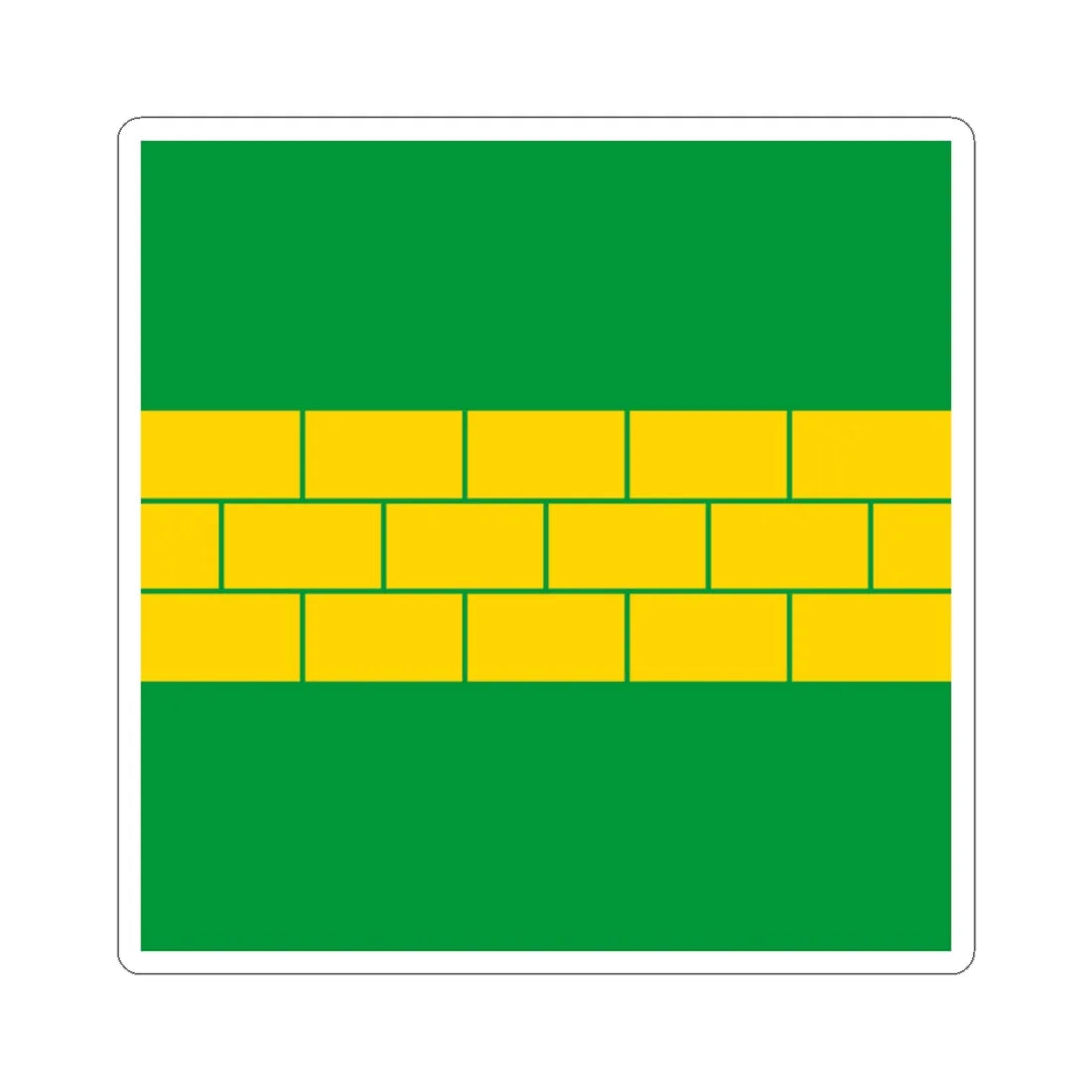 Novyi Kryvyn flag (Ukraine) STICKER Vinyl Kiss-Cut Decal 3 Inch White - The Sticker Space