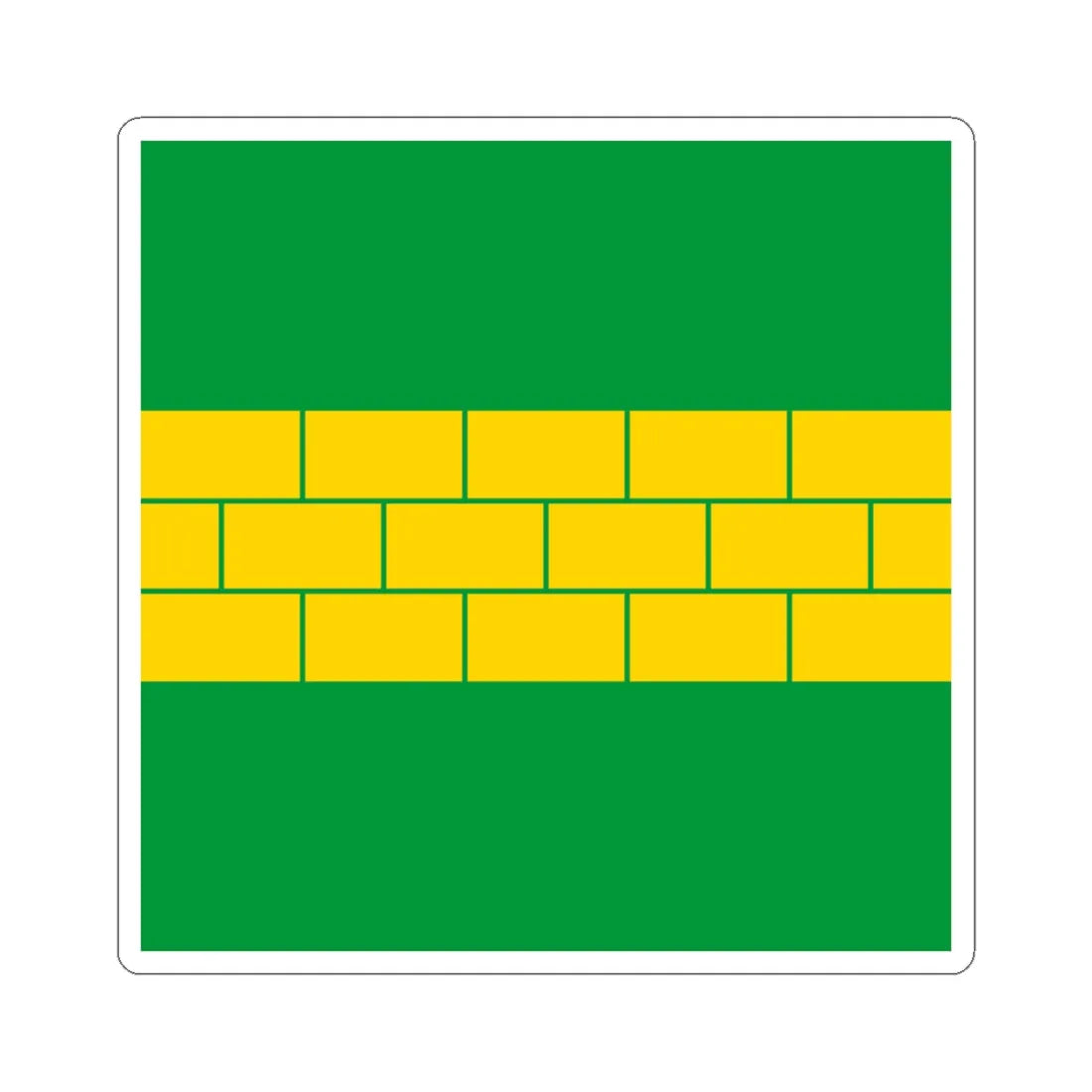 Novyi Kryvyn flag (Ukraine) STICKER Vinyl Kiss-Cut Decal 4 Inch White - The Sticker Space