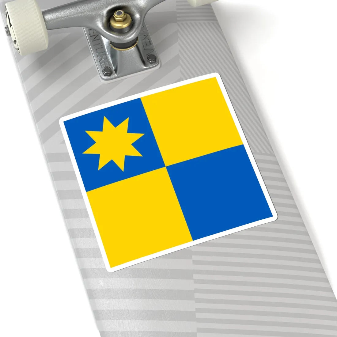 Novyi Yarychiv flag (Ukraine) STICKER Vinyl Kiss-Cut Decal - The Sticker Space