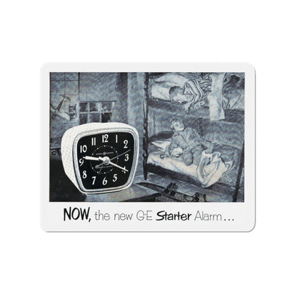 Now, the new G-E Starter Alarm (Magazine Illustration) Refrigerator Magnet-3" x 3"-The Sticker Space