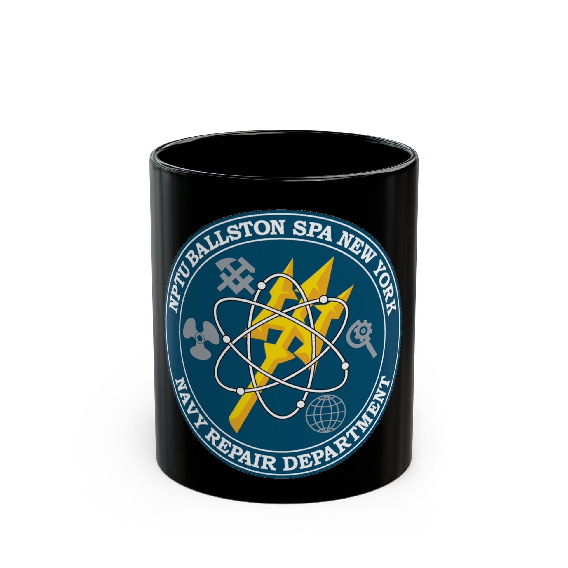 NPTU Ballston SPA NRD (U.S. Navy) Black Coffee Mug-11oz-The Sticker Space