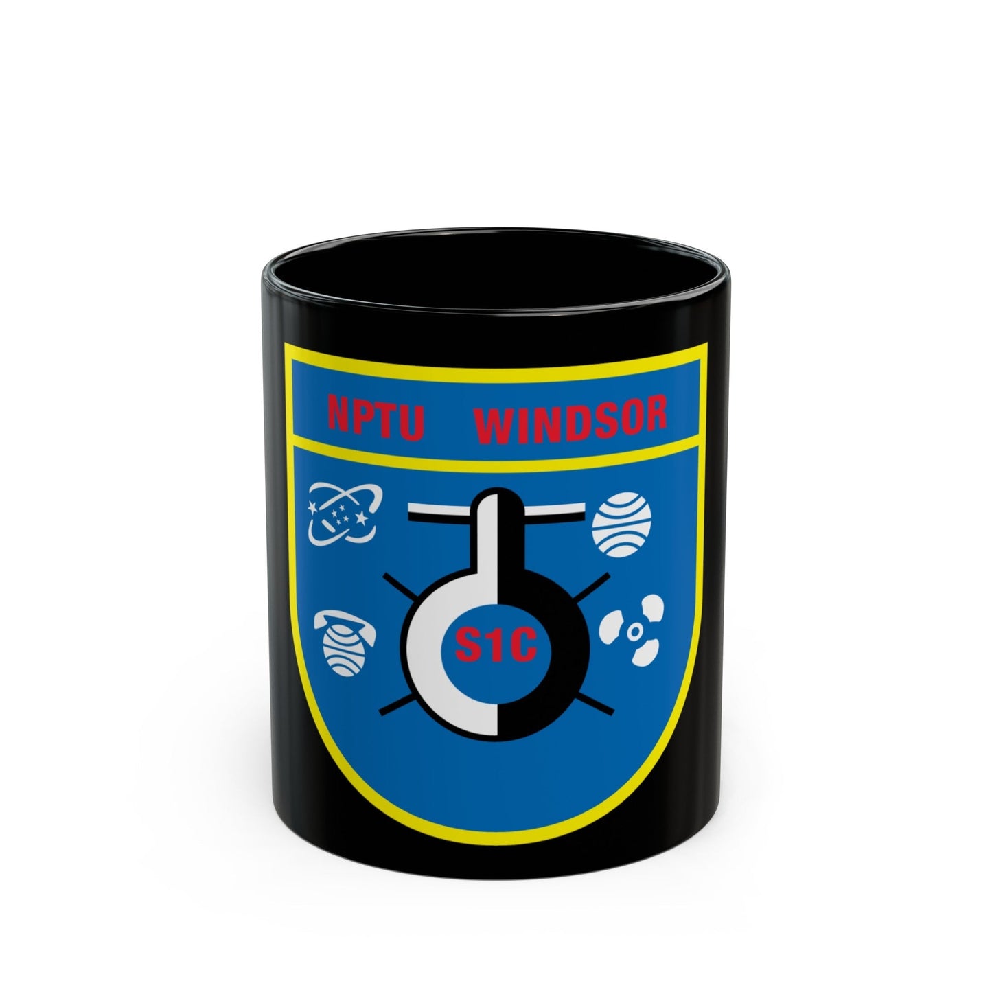 NPTU Windsor S1C (U.S. Navy) Black Coffee Mug-11oz-The Sticker Space