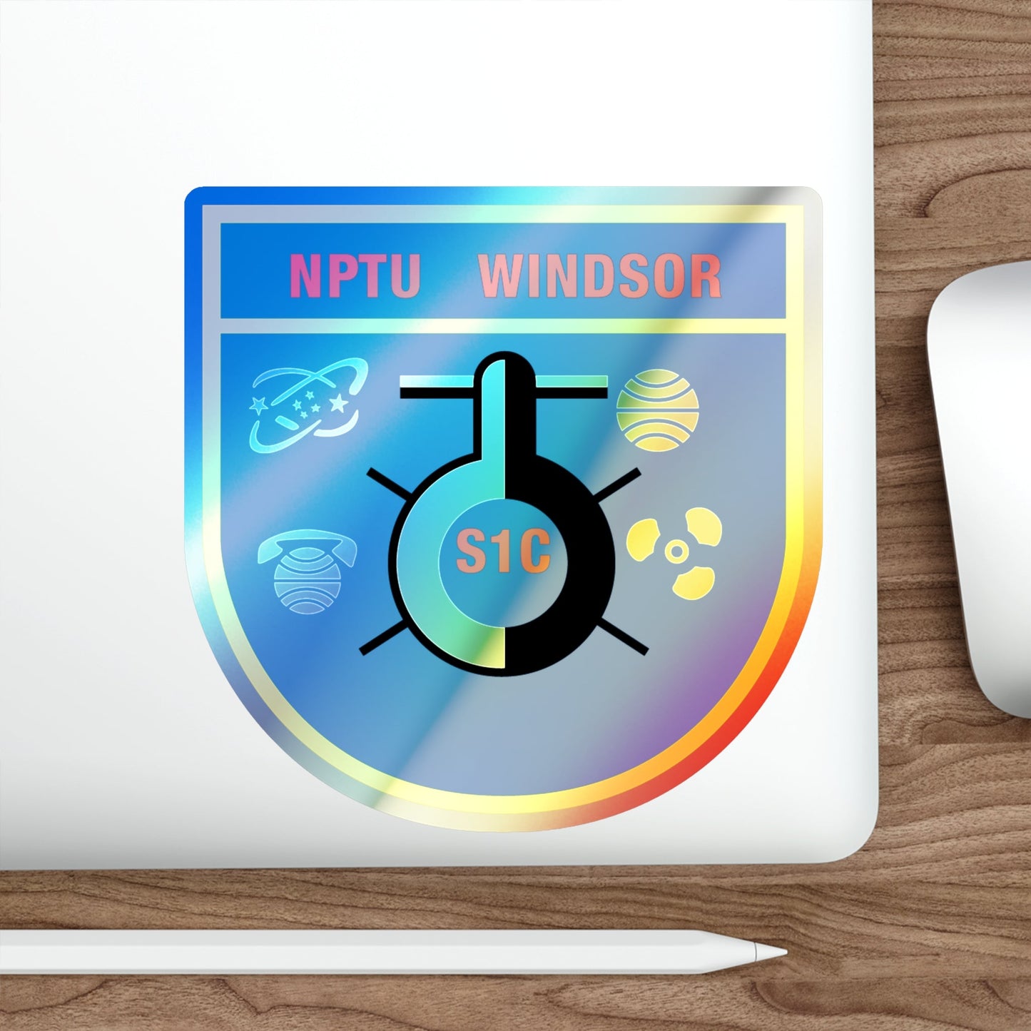 NPTU Windsor S1C (U.S. Navy) Holographic STICKER Die-Cut Vinyl Decal-The Sticker Space