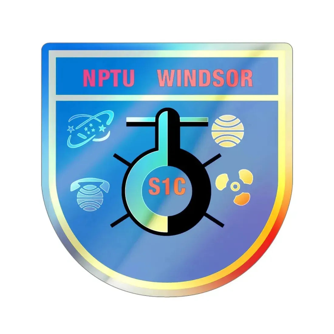 NPTU Windsor S1C (U.S. Navy) Holographic STICKER Die-Cut Vinyl Decal - The Sticker Space