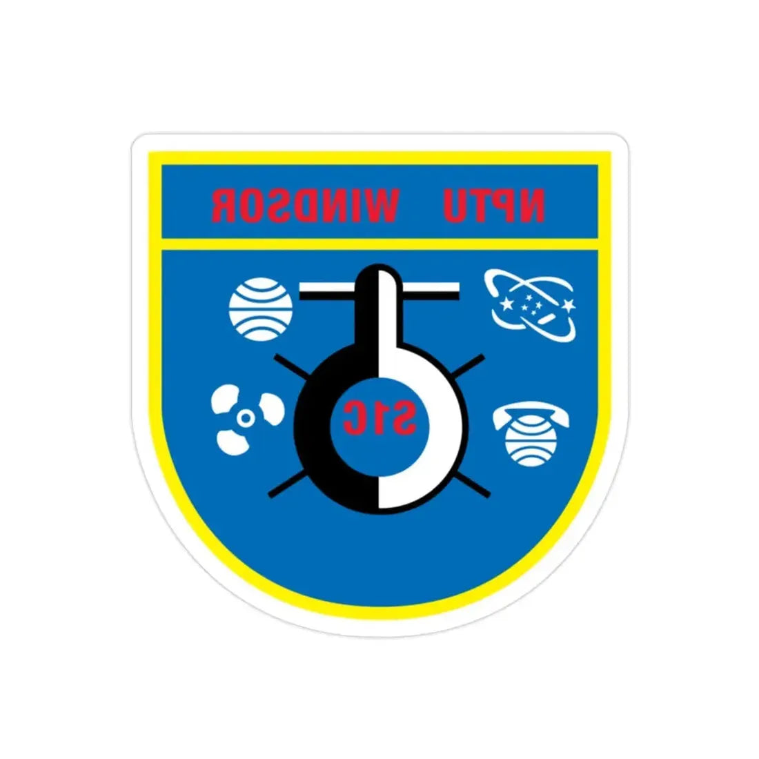 NPTU Windsor S1C (U.S. Navy) REVERSE PRINT Transparent Die-Cut STICKER - The Sticker Space