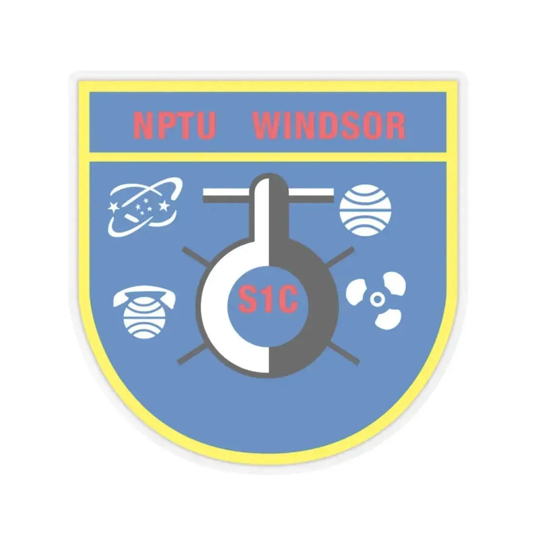 NPTU Windsor S1C (U.S. Navy) STICKER Vinyl Kiss-Cut Decal 4 Inch Transparent - The Sticker Space