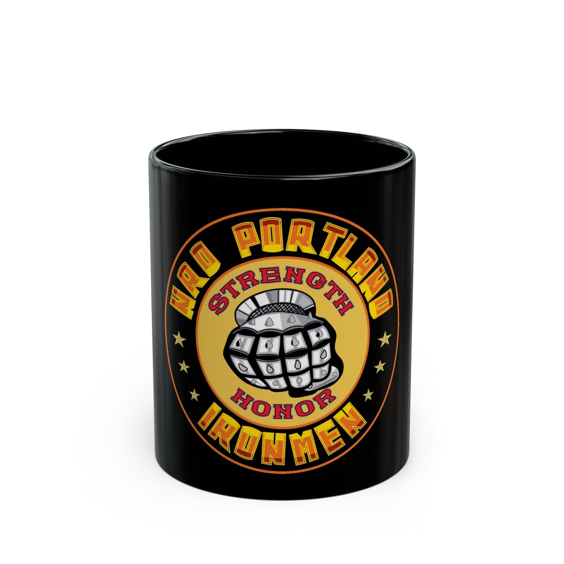 NRD Portland Ironman (U.S. Navy) Black Coffee Mug-11oz-The Sticker Space