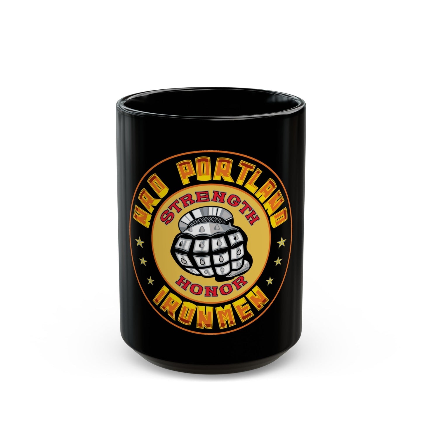 NRD Portland Ironman (U.S. Navy) Black Coffee Mug-15oz-The Sticker Space