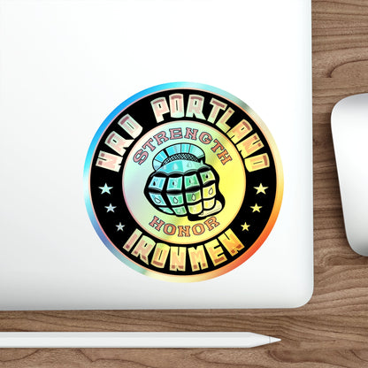 NRD Portland Ironman (U.S. Navy) Holographic STICKER Die-Cut Vinyl Decal-The Sticker Space