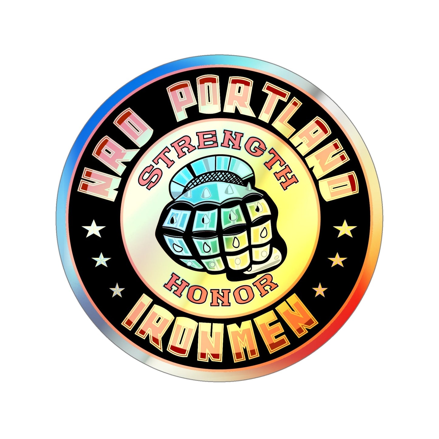 NRD Portland Ironman (U.S. Navy) Holographic STICKER Die-Cut Vinyl Decal-5 Inch-The Sticker Space