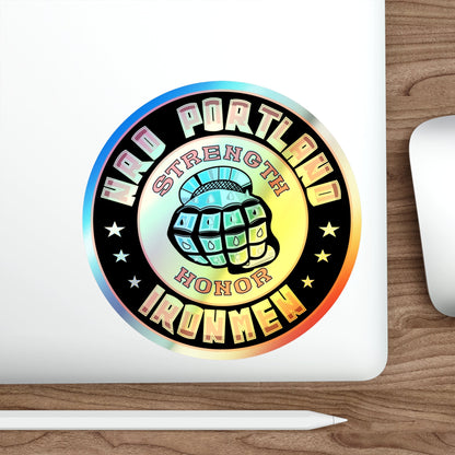 NRD Portland Ironman (U.S. Navy) Holographic STICKER Die-Cut Vinyl Decal-The Sticker Space