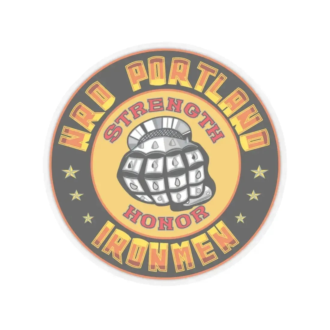 NRD Portland Ironman (U.S. Navy) STICKER Vinyl Kiss-Cut Decal 3 Inch Transparent - The Sticker Space