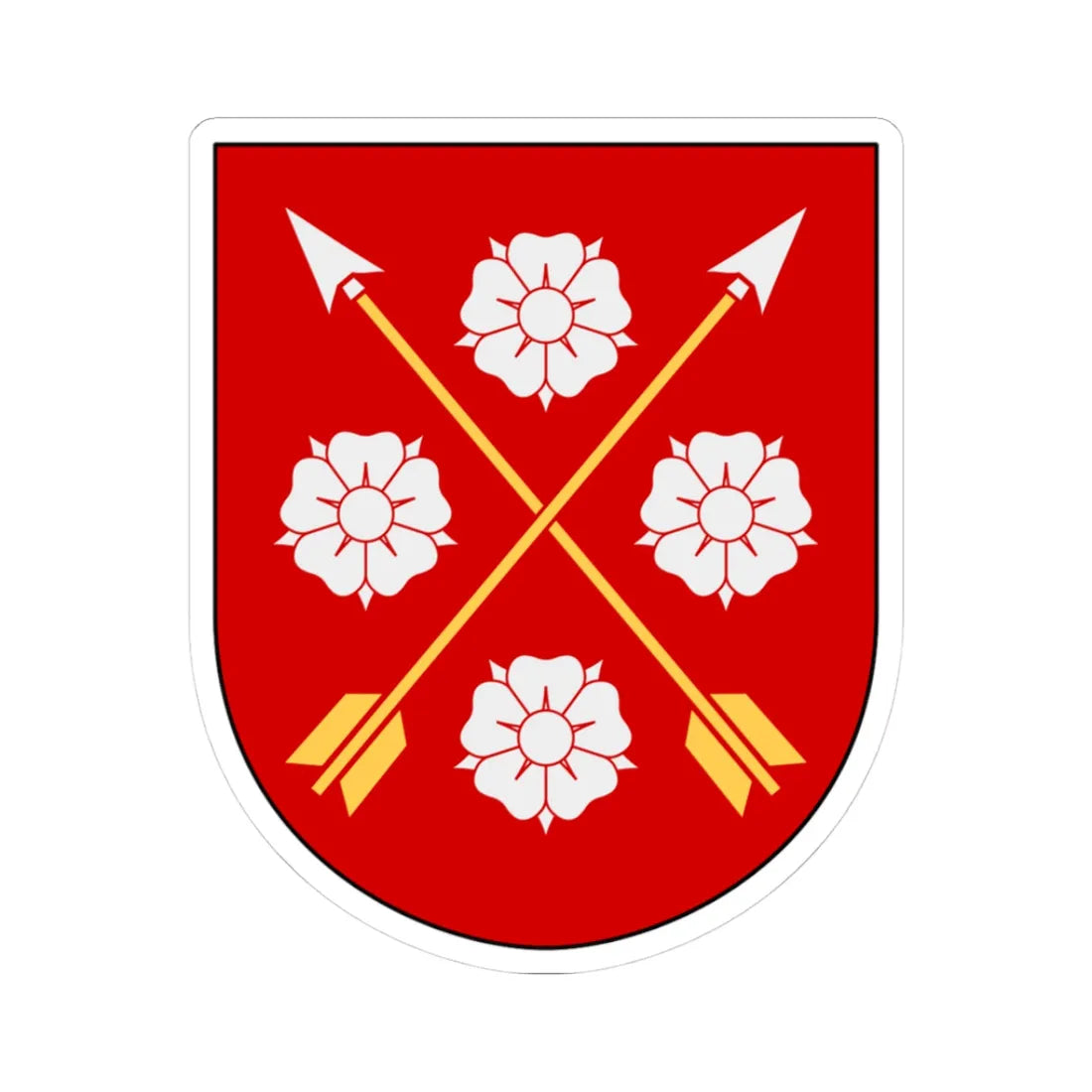 Närke vapen (Sweden) (Coat of Arms) STICKER Vinyl Kiss-Cut Decal 3 Inch White - The Sticker Space