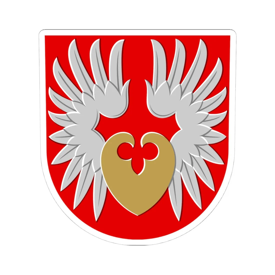 Närpiö.vaakuna (Finland) (Coat of Arms) STICKER Vinyl Kiss-Cut Decal 4 Inch White - The Sticker Space