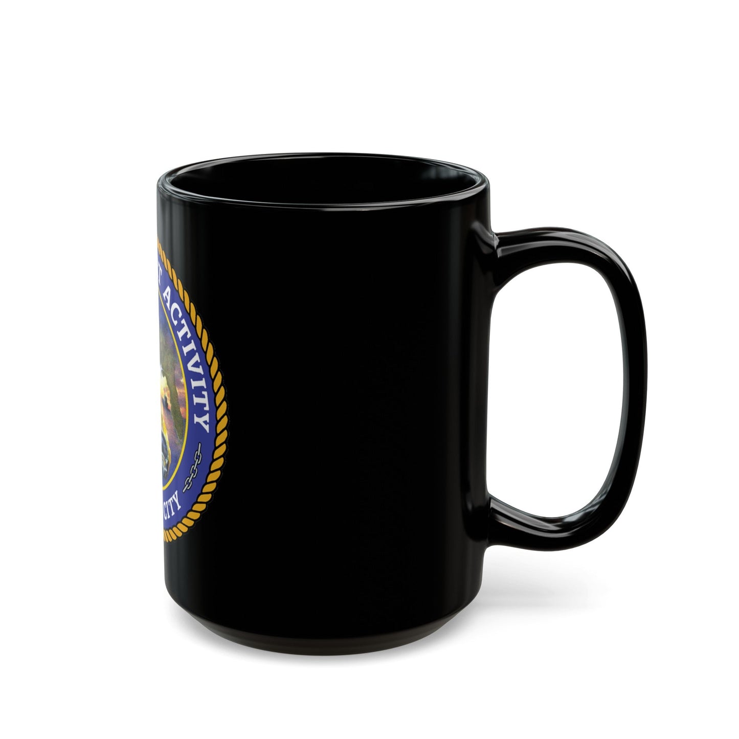 NSA Panama City Naval Support Activity (U.S. Navy) Black Coffee Mug-The Sticker Space