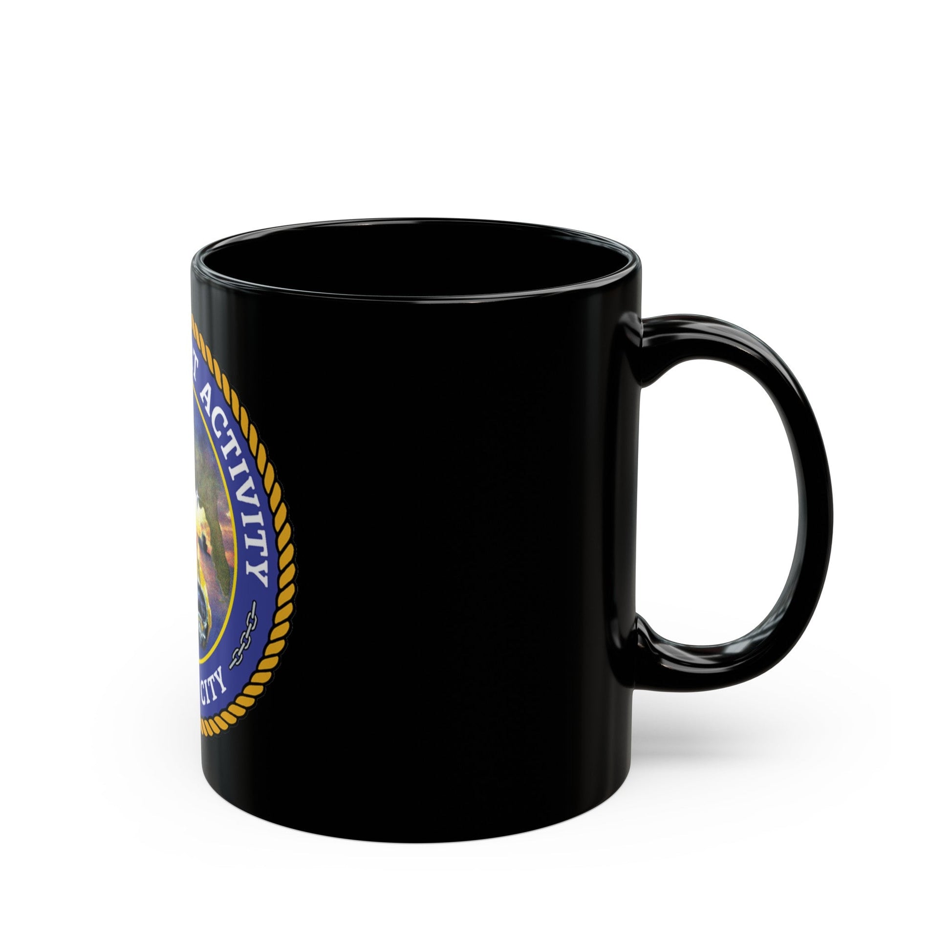 NSA Panama City Naval Support Activity (U.S. Navy) Black Coffee Mug-The Sticker Space