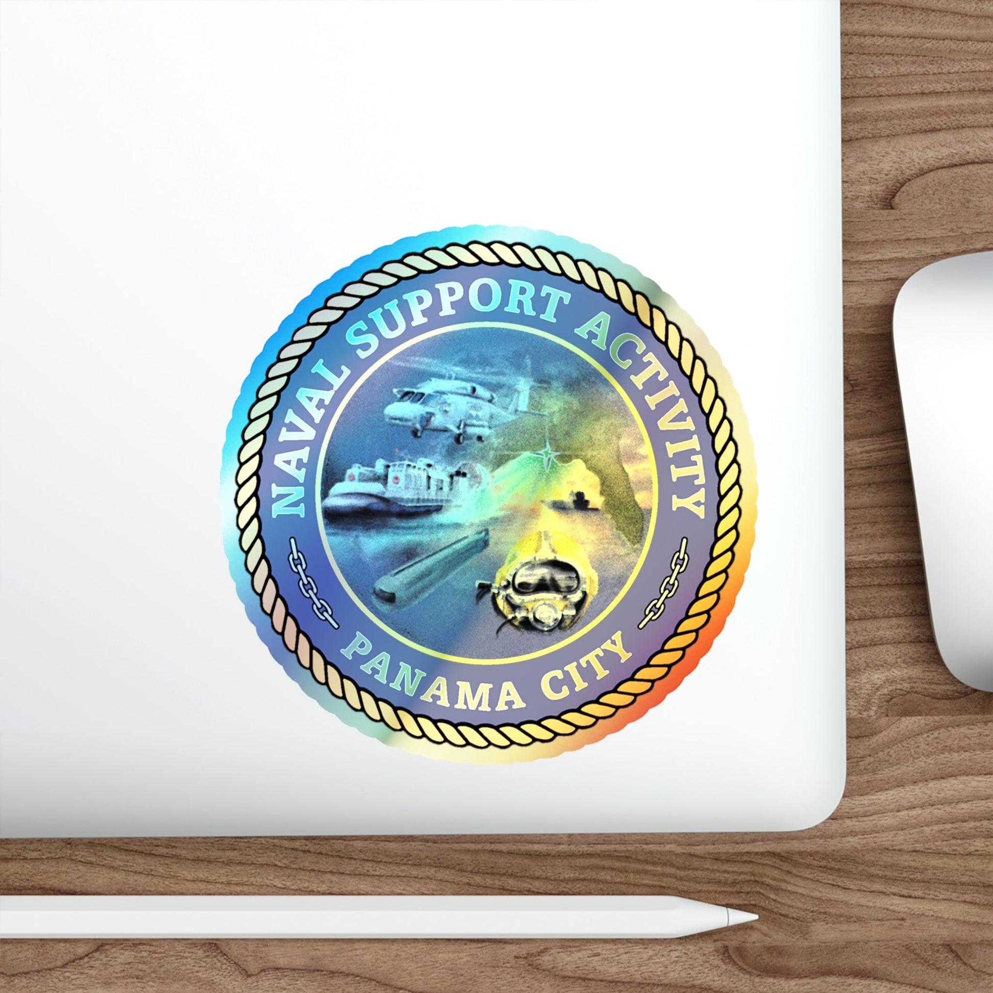 NSA Panama City Naval Support Activity (U.S. Navy) Holographic STICKER Die-Cut Vinyl Decal-The Sticker Space