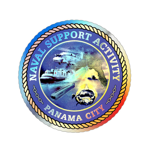 NSA Panama City Naval Support Activity (U.S. Navy) Holographic STICKER Die-Cut Vinyl Decal-6 Inch-The Sticker Space