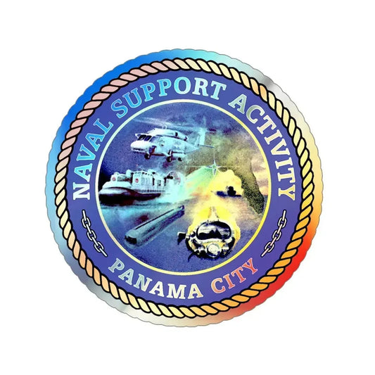 NSA Panama City Naval Support Activity (U.S. Navy) Holographic STICKER Die-Cut Vinyl Decal 6 Inch Holographic - The Sticker Space