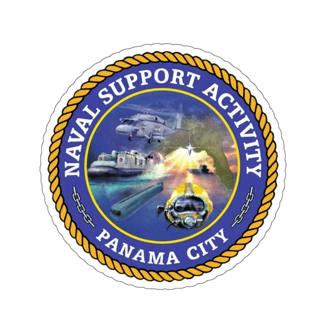 NSA Panama City Naval Support Activity (U.S. Navy) STICKER Vinyl Kiss-Cut Decal 6 Inch White - The Sticker Space