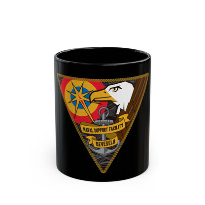 NSF DEVESELU Romania (U.S. Navy) Black Coffee Mug-11oz-The Sticker Space