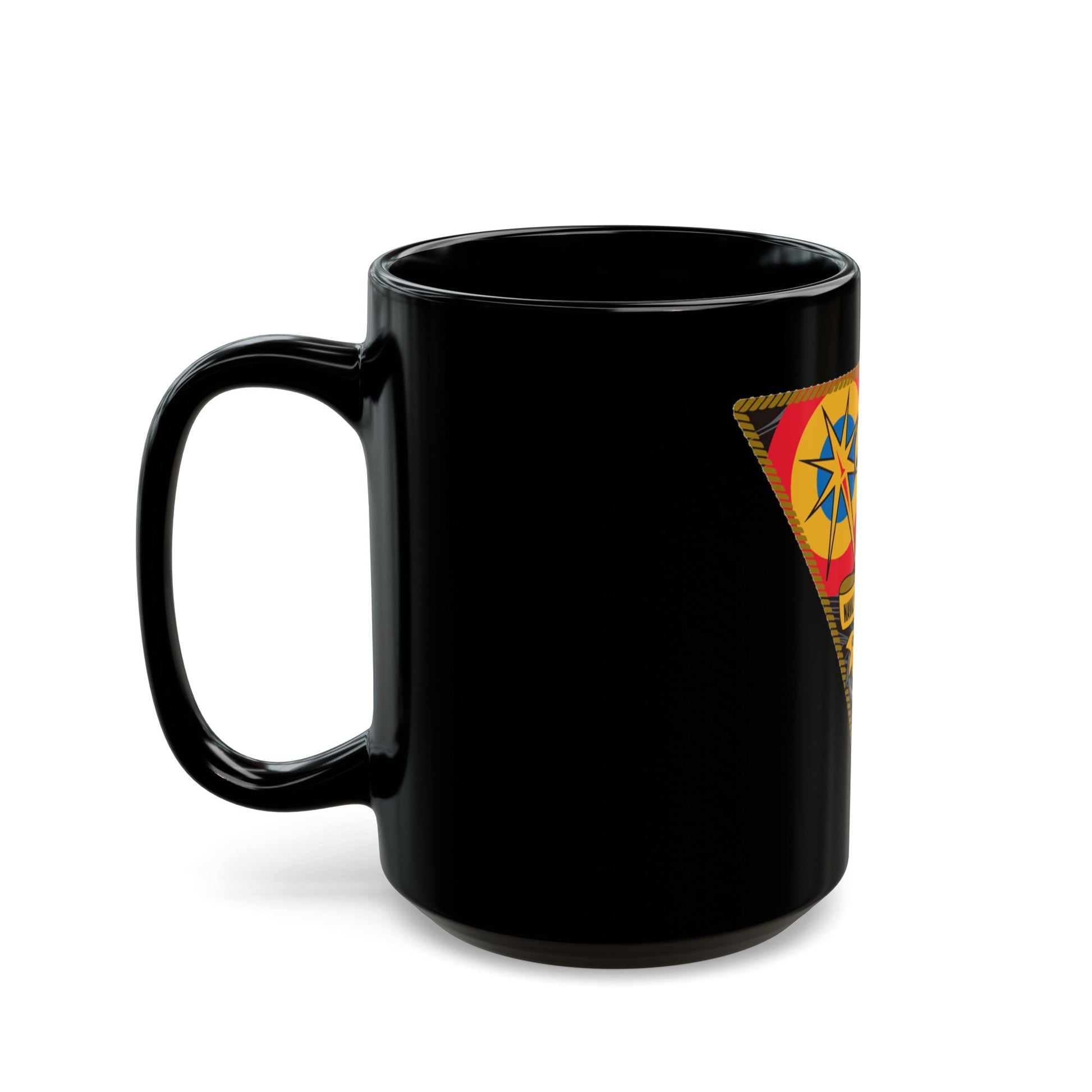 NSF DEVESELU Romania (U.S. Navy) Black Coffee Mug-The Sticker Space