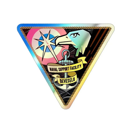 NSF DEVESELU Romania (U.S. Navy) Holographic STICKER Die-Cut Vinyl Decal 3 Inch Holographic - The Sticker Space