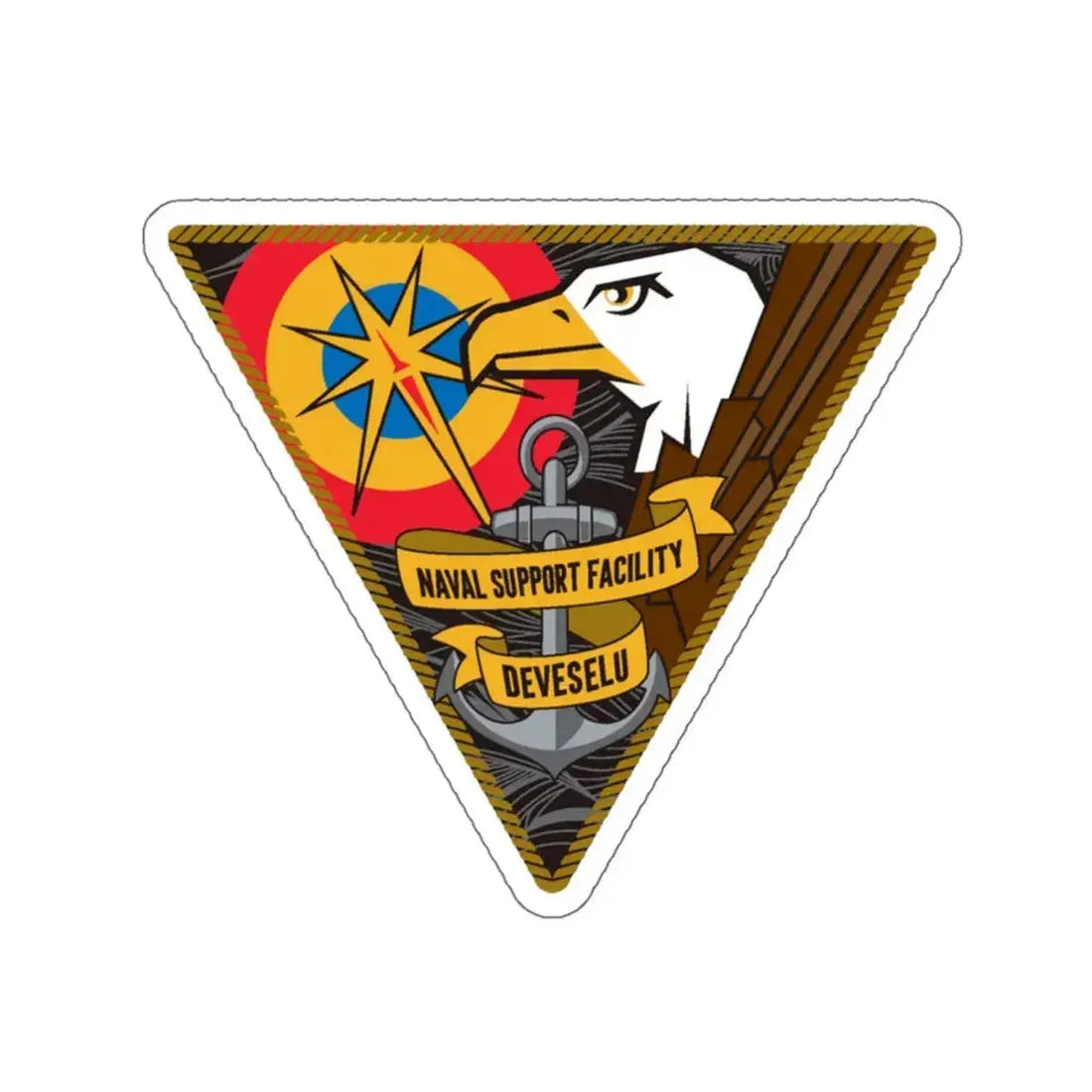 NSF DEVESELU Romania (U.S. Navy) STICKER Vinyl Kiss-Cut Decal 6 Inch White - The Sticker Space