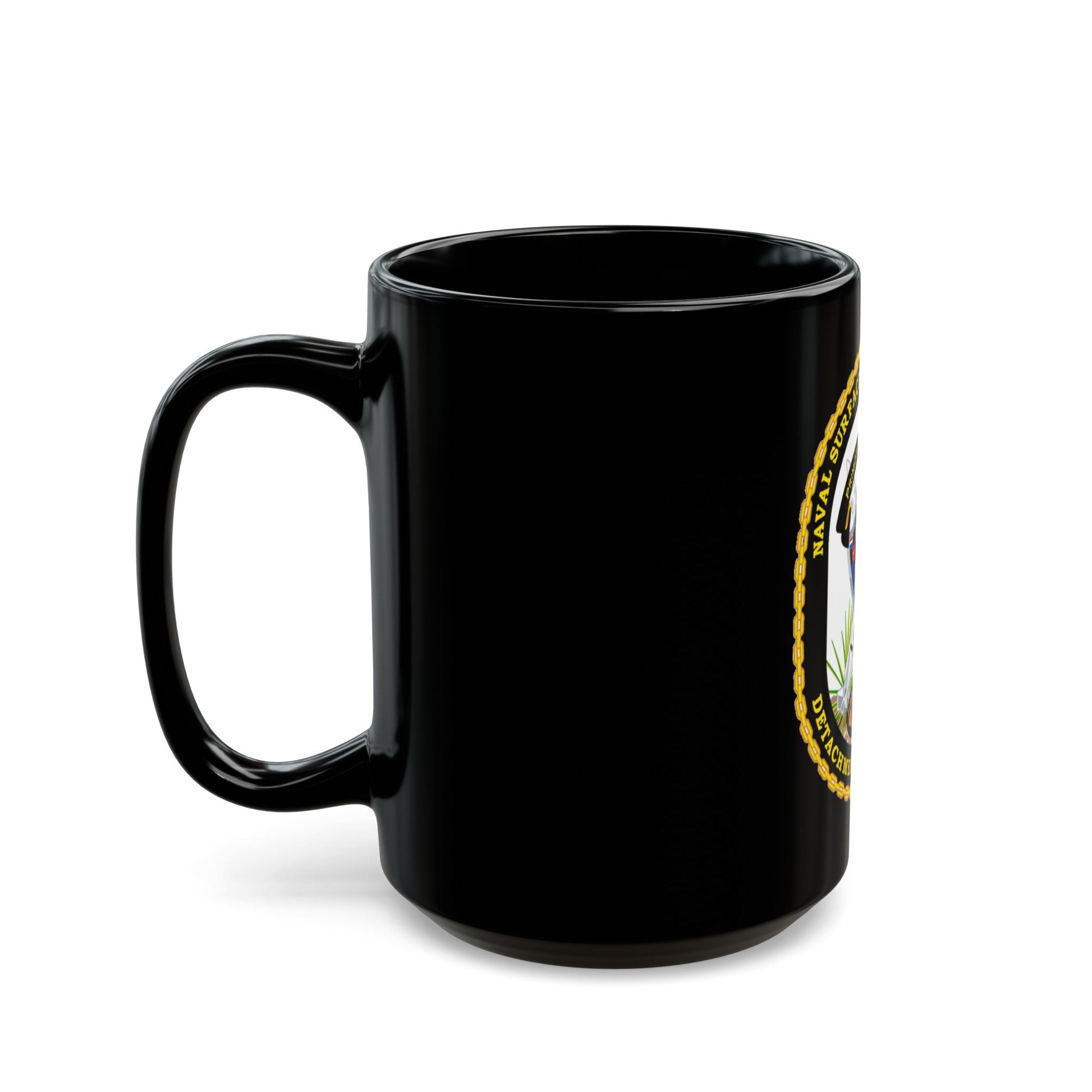 NSWC Detach White Sands (U.S. Navy) Black Coffee Mug-The Sticker Space