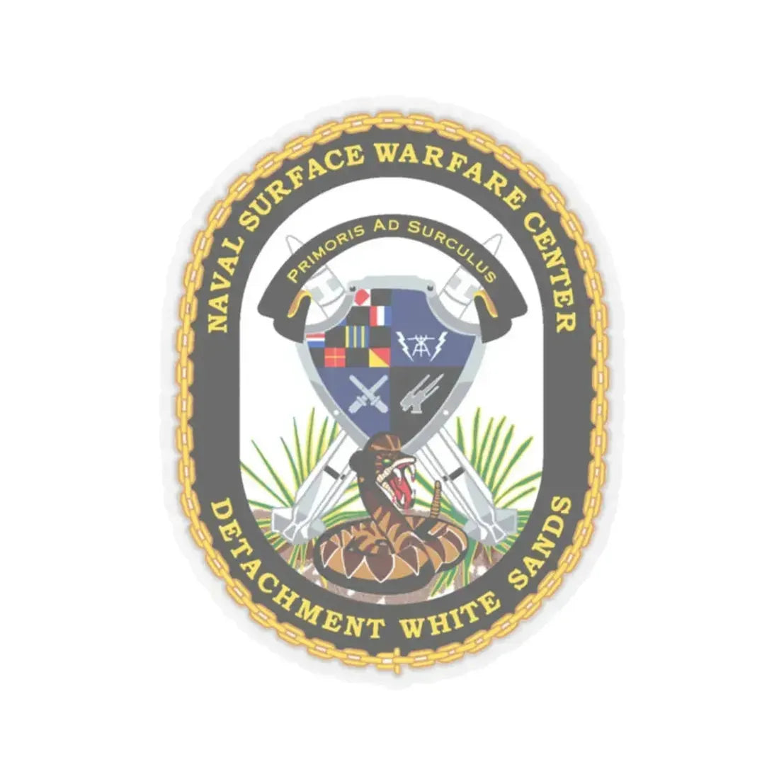 NSWC Detach White Sands (U.S. Navy) STICKER Vinyl Kiss-Cut Decal 2 Inch Transparent - The Sticker Space