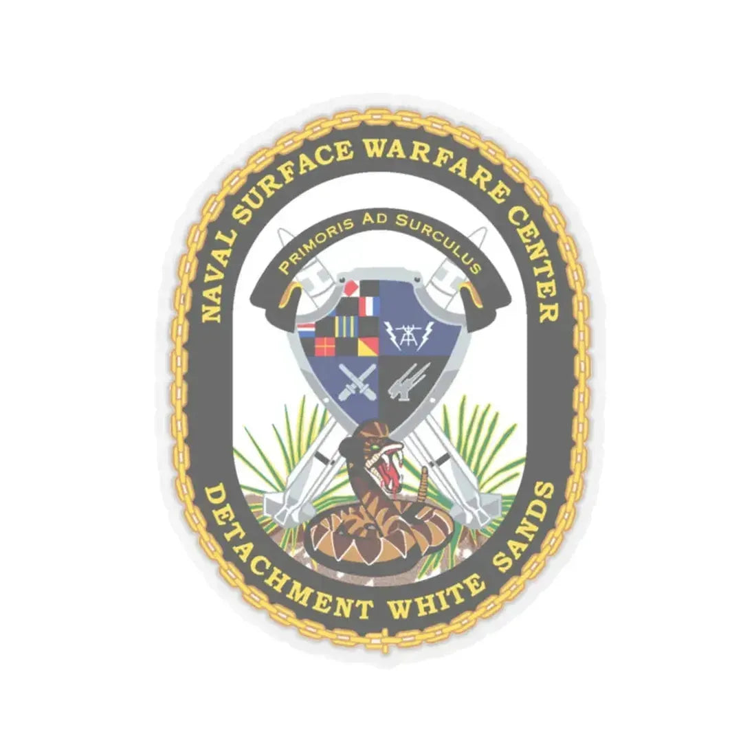 NSWC Detach White Sands (U.S. Navy) STICKER Vinyl Kiss-Cut Decal 3 Inch Transparent - The Sticker Space
