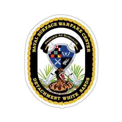 NSWC Detach White Sands (U.S. Navy) STICKER Vinyl Kiss-Cut Decal 3 Inch White - The Sticker Space