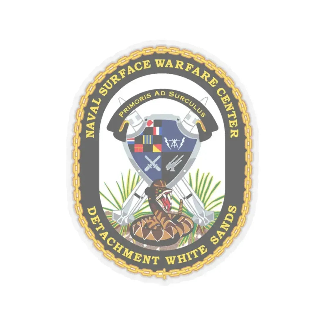 NSWC Detach White Sands (U.S. Navy) STICKER Vinyl Kiss-Cut Decal 4 Inch Transparent - The Sticker Space