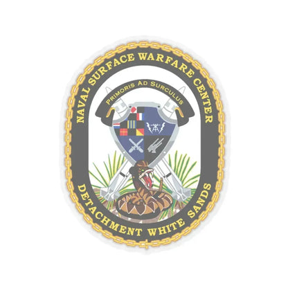NSWC Detach White Sands (U.S. Navy) STICKER Vinyl Kiss-Cut Decal 4 Inch Transparent - The Sticker Space