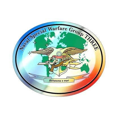 NSWG 3 Naval Special Warfare Group 3 (U.S. Navy) Holographic STICKER Die-Cut Vinyl Decal 6 Inch Holographic - The Sticker Space