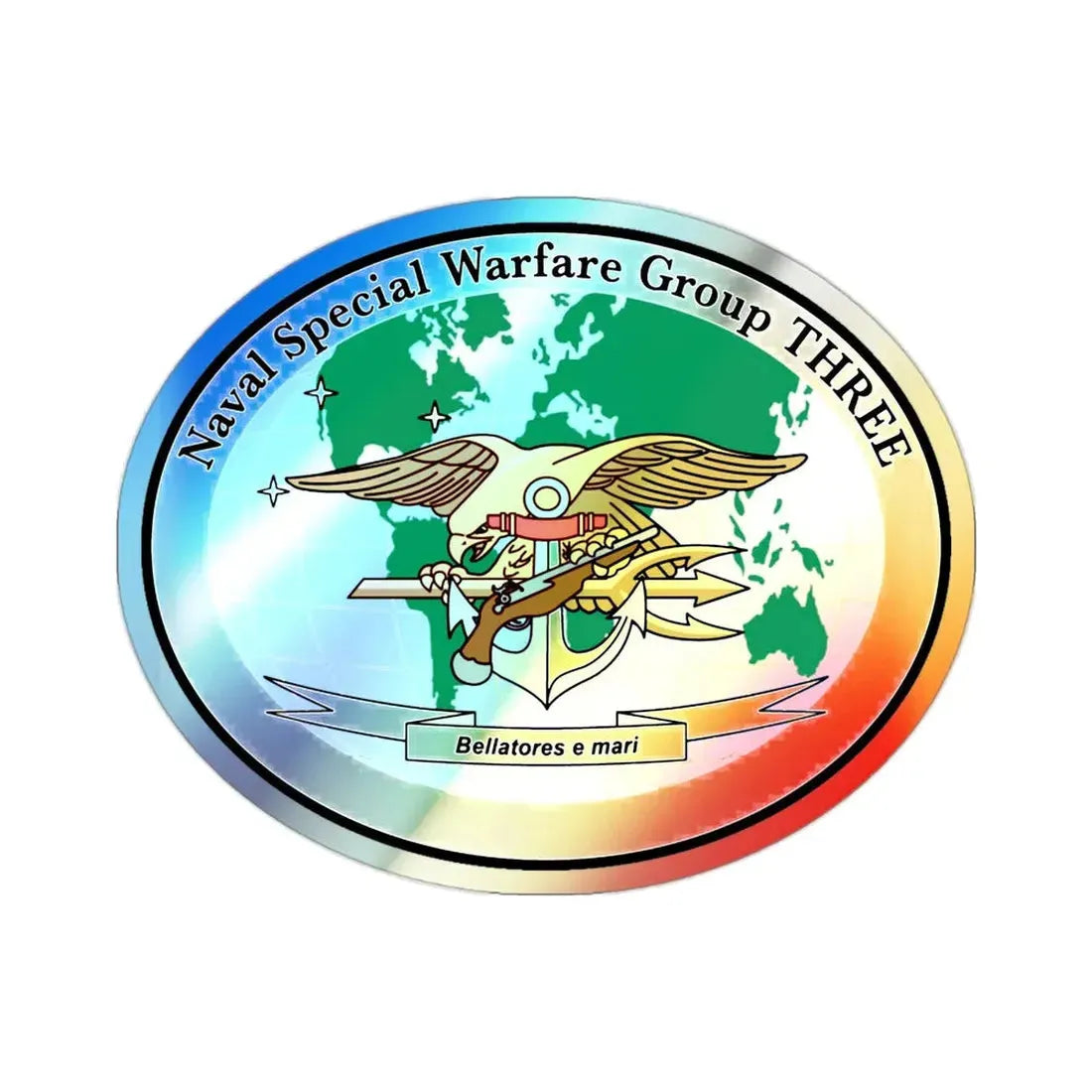NSWG 3 Naval Special Warfare Group 3 (U.S. Navy) Holographic STICKER Die-Cut Vinyl Decal - The Sticker Space