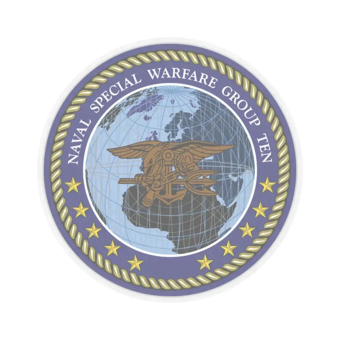 NSWG Ten (U.S. Navy) STICKER Vinyl Kiss-Cut Decal 6 Inch Transparent - The Sticker Space