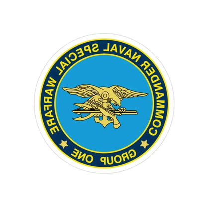 NSWG1 (U.S. Navy) REVERSE PRINT Transparent Die-Cut STICKER 2 Inch Die-Cut Transparent - The Sticker Space
