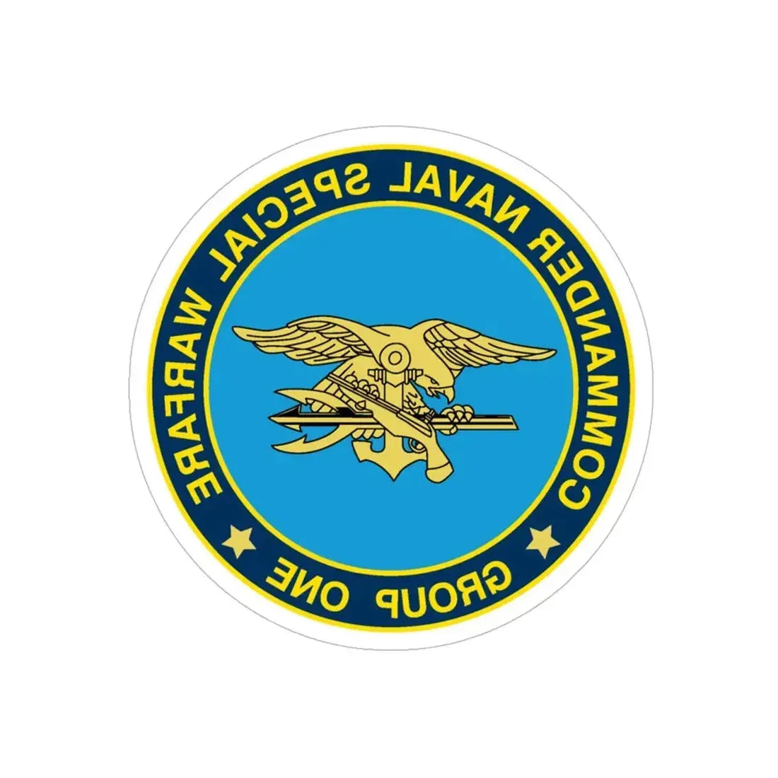 NSWG1 (U.S. Navy) REVERSE PRINT Transparent Die-Cut STICKER 6 Inch Die-Cut Transparent - The Sticker Space