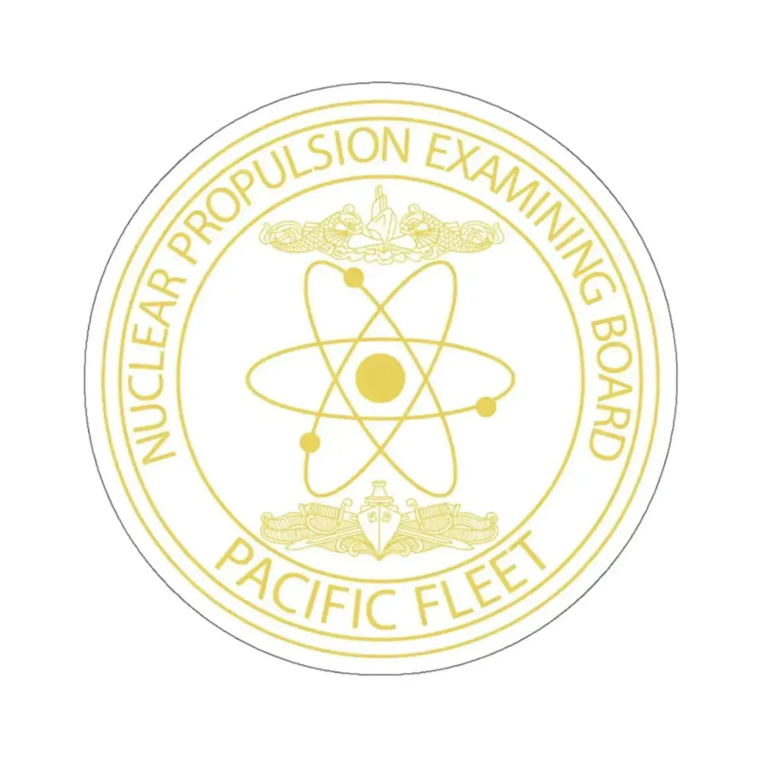 Nuclear Propulsion Examining Board Pacific Fleet (U.S. Navy) STICKER Vinyl Kiss-Cut Decal 4 Inch White - The Sticker Space